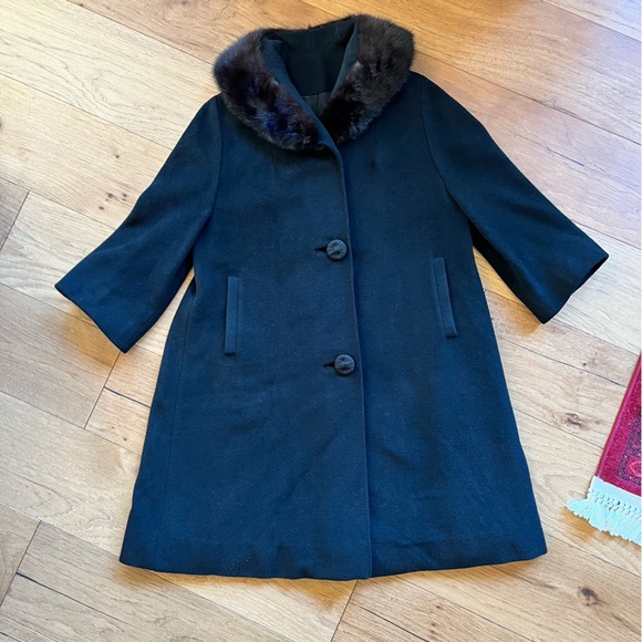 Vintage Black Wool Jacket - Picture 2 of 12